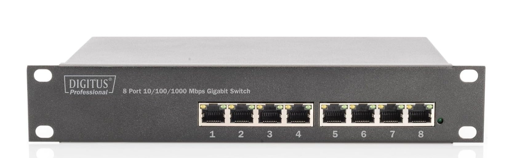 DIGITUS 10 Inch Gigabit Ethernet Switch, 8-Port, Unmanaged