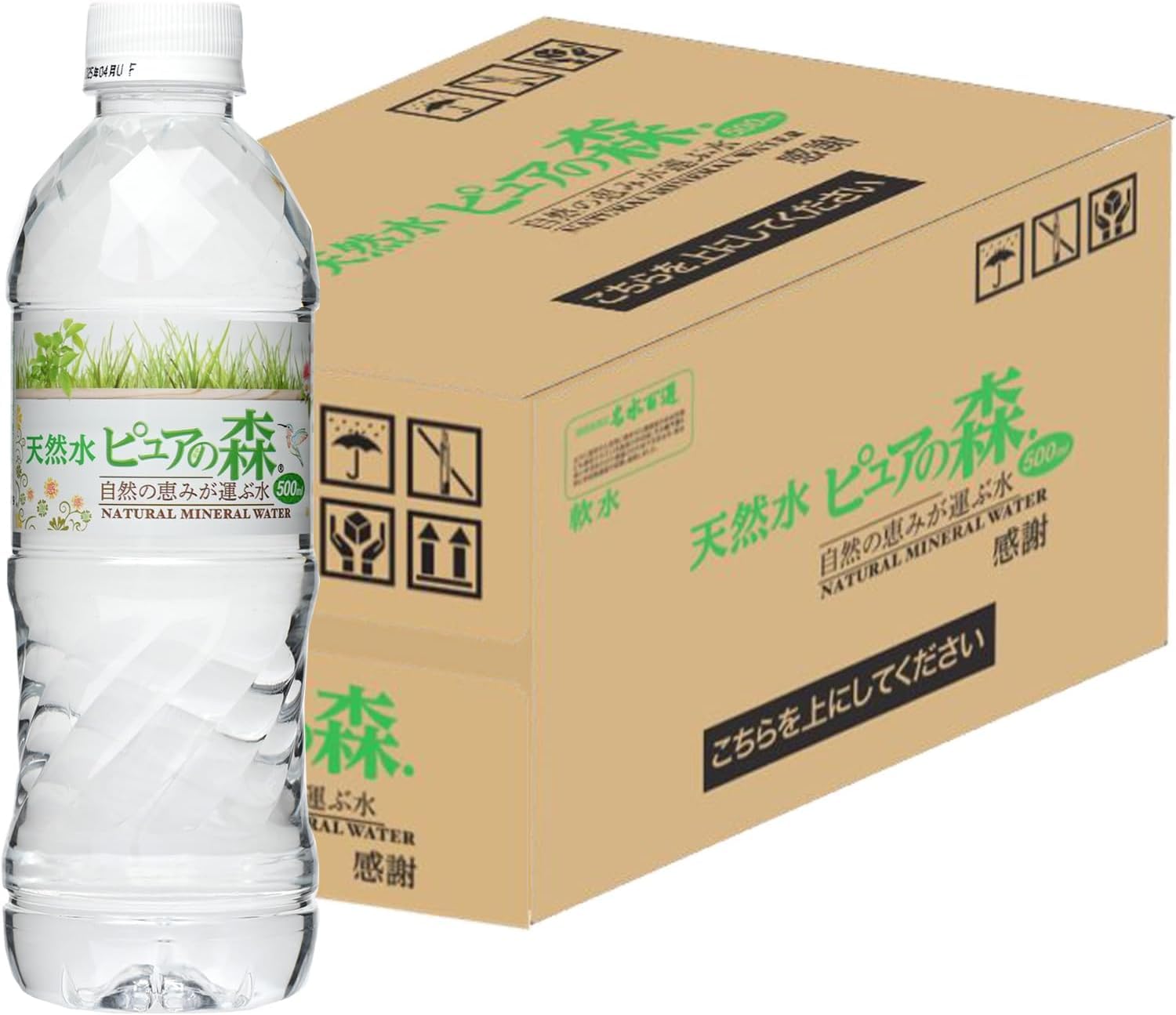 Amazon.co.jp: 天然水 ピュアの森 500mlペットボトル×24本入×(2ケース