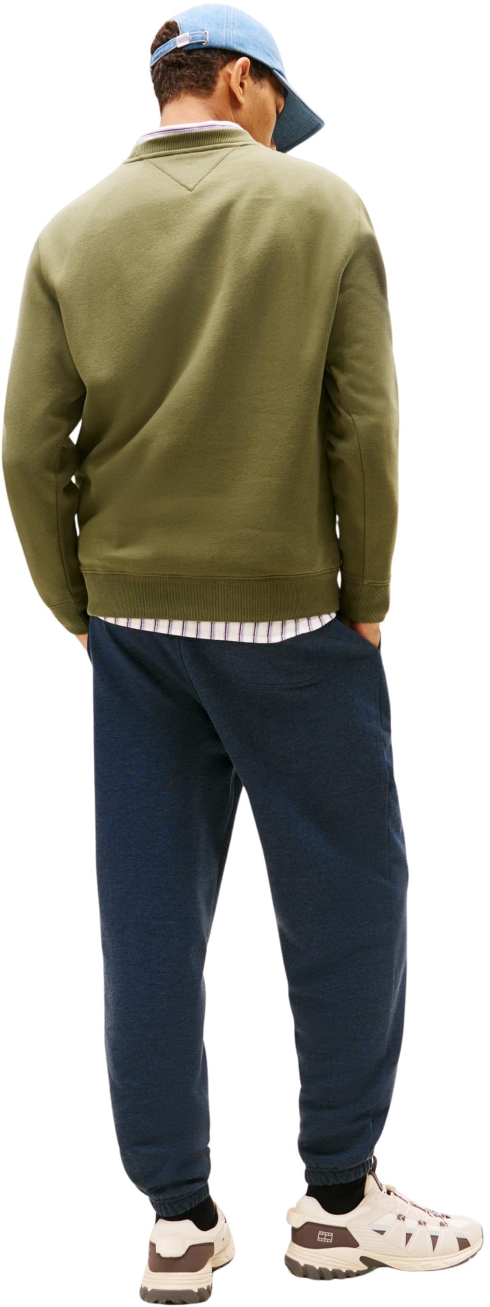 Tommy Jeans Tjm Reg S Flag Crew Ext Dm0dm20741 Felpa Pullover Unisex - Adulto (Pacco da 1)