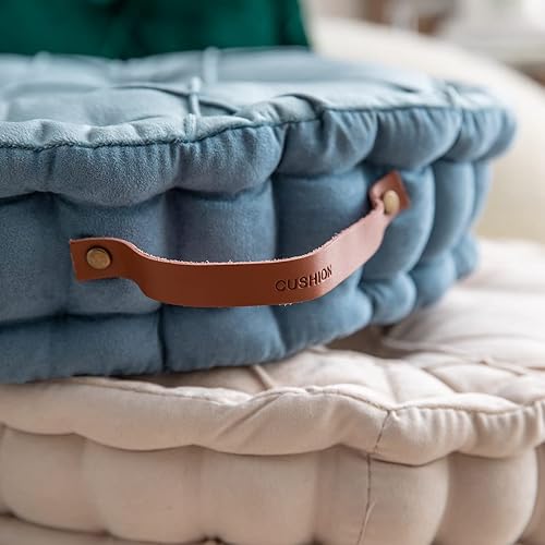 Miniatura 5 de vctops Almohadillas para silla con patrón de diamantes con asa, cojín de terciopelo suave y cómodo para sillas de comedor, sillas de oficina, suelos