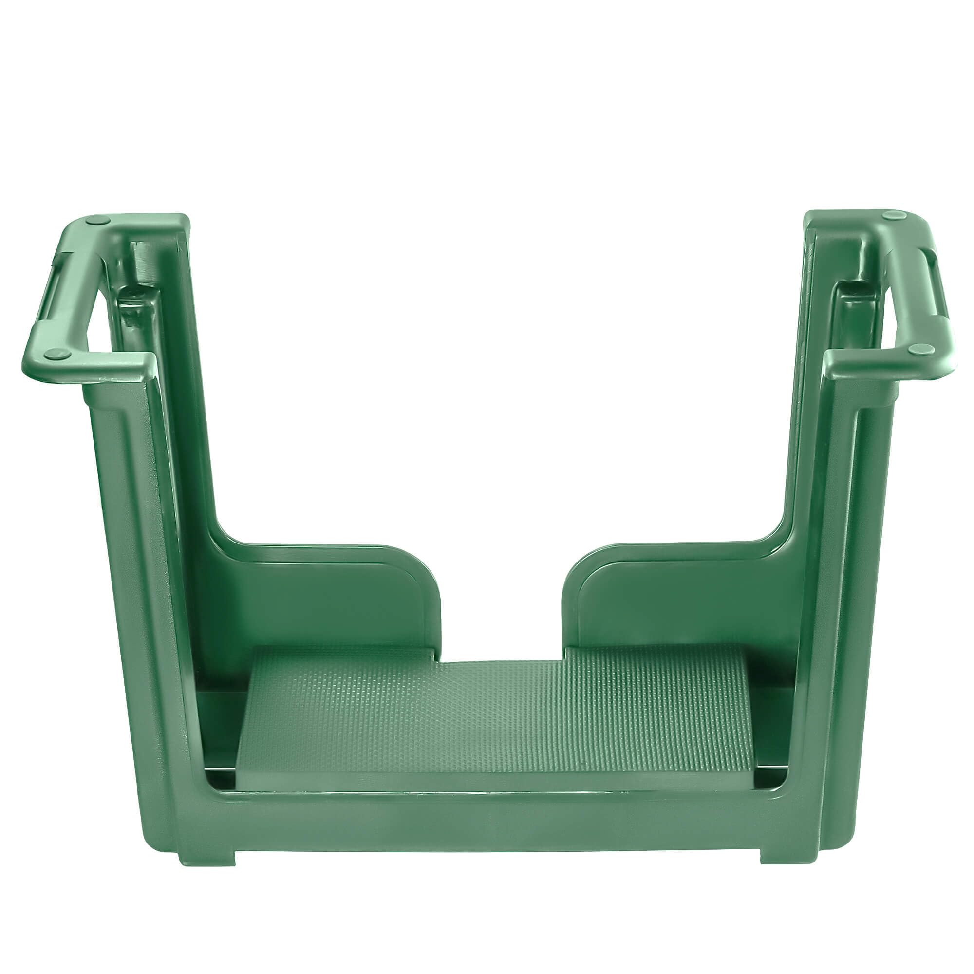 KADAX - Tabouret de jardin, 56,5 x 28 x 37 cm, Agenouilloir pour les travaux de jardin, Tabouret et marchepied 2 en 1 en polypropylène robuste, Tabouret de travail stable pour le jardin (Vert)