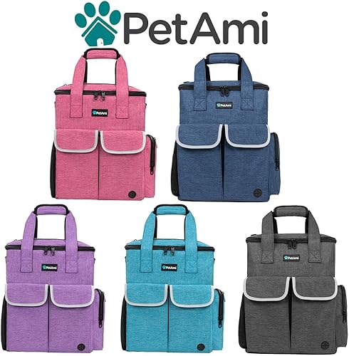 Miniatura 28 de PetAmi Dog Travel Bag Pet Supplies Accessories Organizer for Traveling, Camping, Weekend; Cat Pet Travel Bag Kit Includes 2 Food Storage Containers