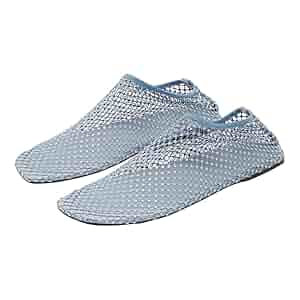 Amazon.com | ITOZER Mesh Ballet Flats Round Toe Shiny Gem