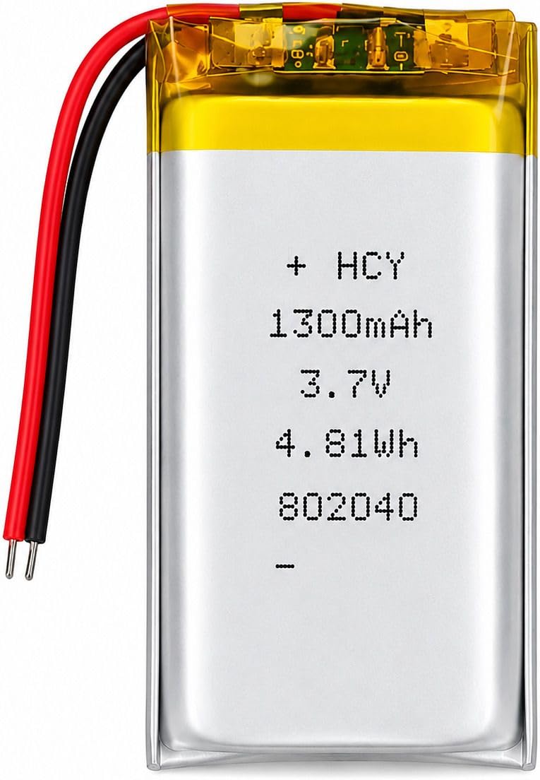 NOVEL 3.7V 1300mAh Lithium Polymer Rechargeable Battery Model 802040 | Suitable for GPS Trackers, Bluetooth Speakers, Wireless Headphones and Electronic Projects-image-21