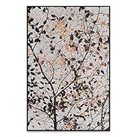 SIGNWIN Framed Canvas Wall Art Black Tree Branch with Leaves Canvas Prints Home Artwork Decoration for Living Room,Bedroom - 16
