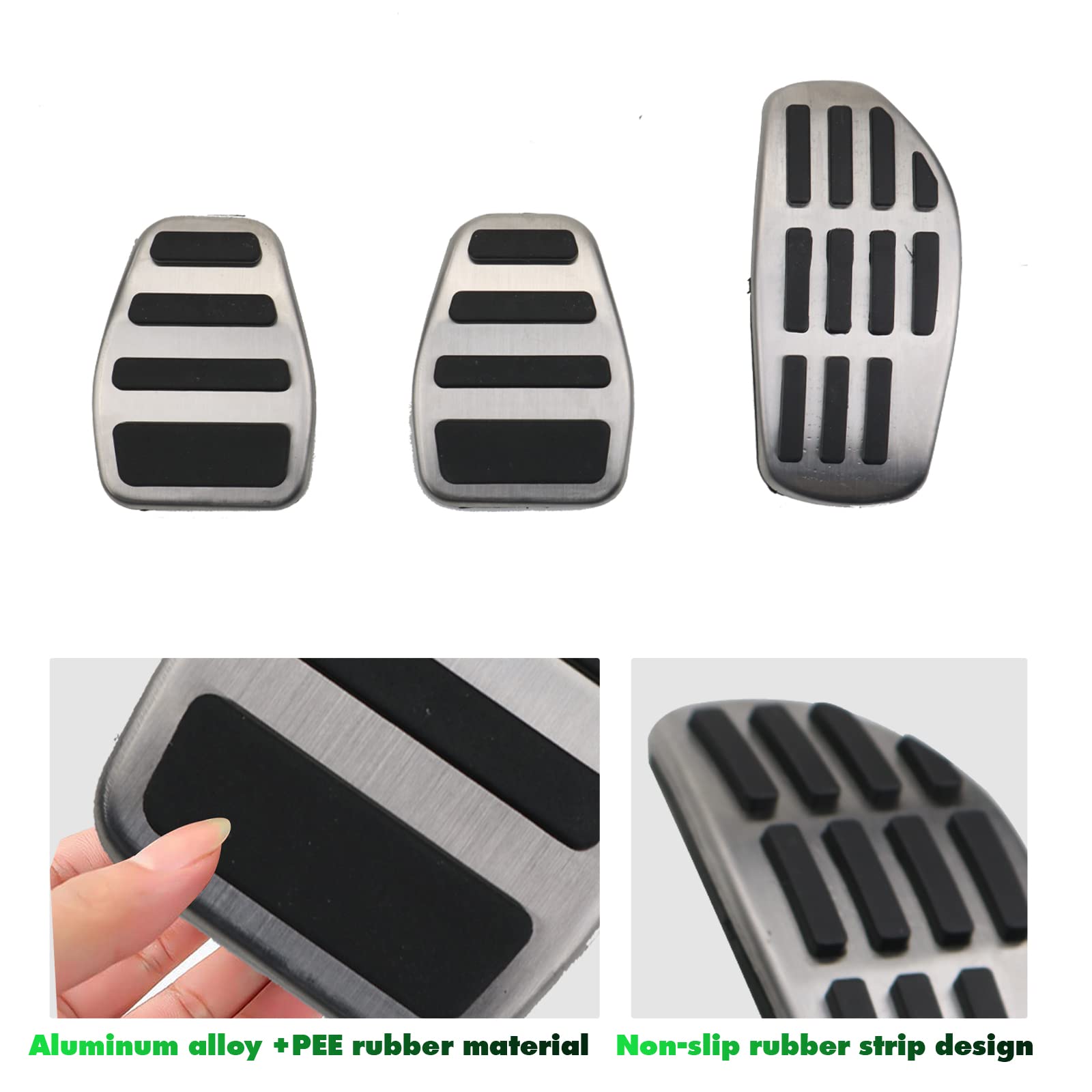 YEE PIN Protection de pédale en alliage d'aluminium pour Renault Cabin Clio 5 Koleos & Nissa-n X-Trail T32 Qashqai J11 J12 - Pour pédale d'accélérateur