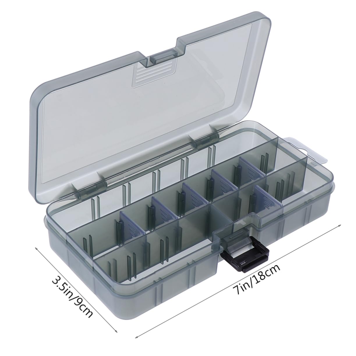ibasenice 2 Pcs Box Fishing Lure Storage Box Transparent Tackle Organizer with Dividers for Efficient Bait Management Durable Plastic Container for Anglers Accessories