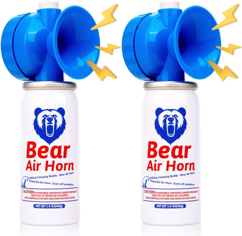 1.4oz Bear Horn for Self Protection, 123dB Loud Mini Air Horn, Audible As much as 1/2 Mile, Security Air Horn for Climbing,Tenting and Outside Safety（1.2.4）