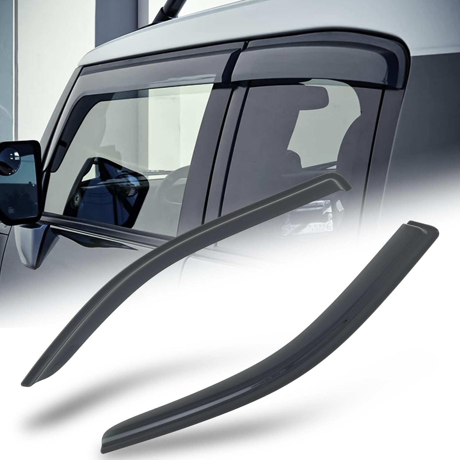 Magshion Rain Guards Shields Vent Shade Deflector Compatible with 04-14 Ford F-150-3/4-Dr, 2PCS (Tape-On)