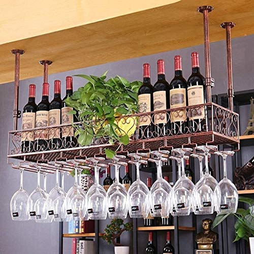 Support à bouteilles de vin suspendu en métal haut de gamme pour verre à pied - 6