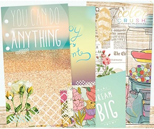 Color Crush A2 Personal Planner Inserts -Staying Inspired - 4 Designs