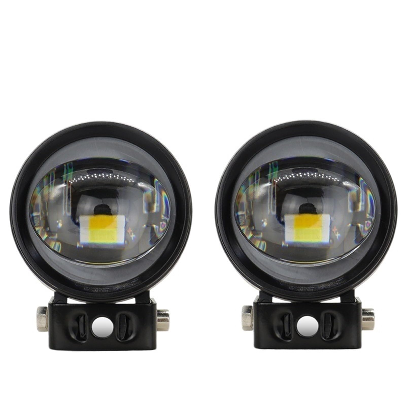 Reflektor dalekosiężny 2 Cal motocykle reflektor pomocniczy reflektor Led reflektor do jazdy motocyklem lampa robocza Led do samochodu terenowego 4x4 Suv Żarówki halogenowe(2pc)