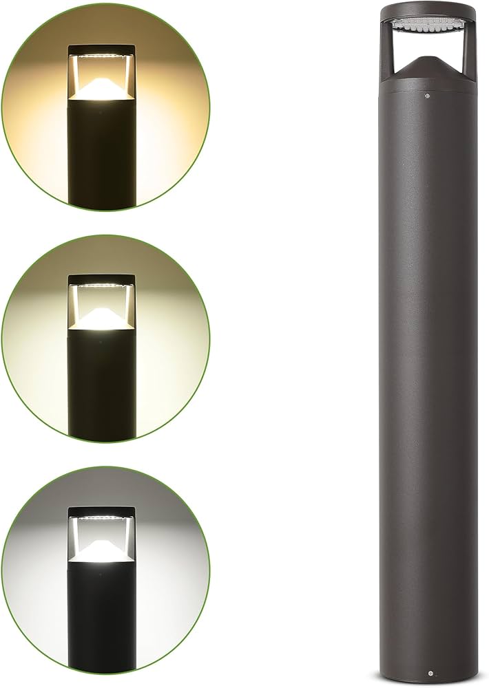 LED Bollard Landscape Light, 42inch 24W 3CCT 30K/40K/50K LED Bollard Landscape Light, 42inch 24W 3CCT 30K/40K/50K