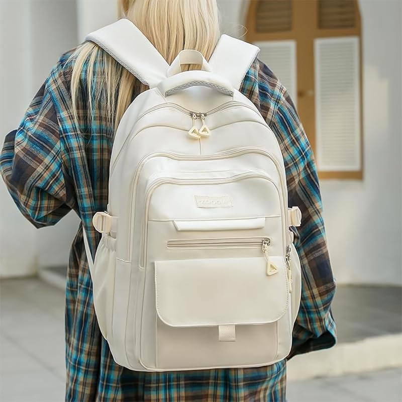 Image of PALAY School Bag for Girls for 7-12 Year Large Capacity College Backpack Water Resistant Trendy Laptop School Bag Travel Multi-Pouches Bagpacker Bag for Women
