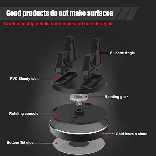 Miniatura 3 de Yumfugu Paquete de 1 soporte para teléfono celular para tablero de automóvil, soporte de navegación de rotación de 360 grados, soporte universal