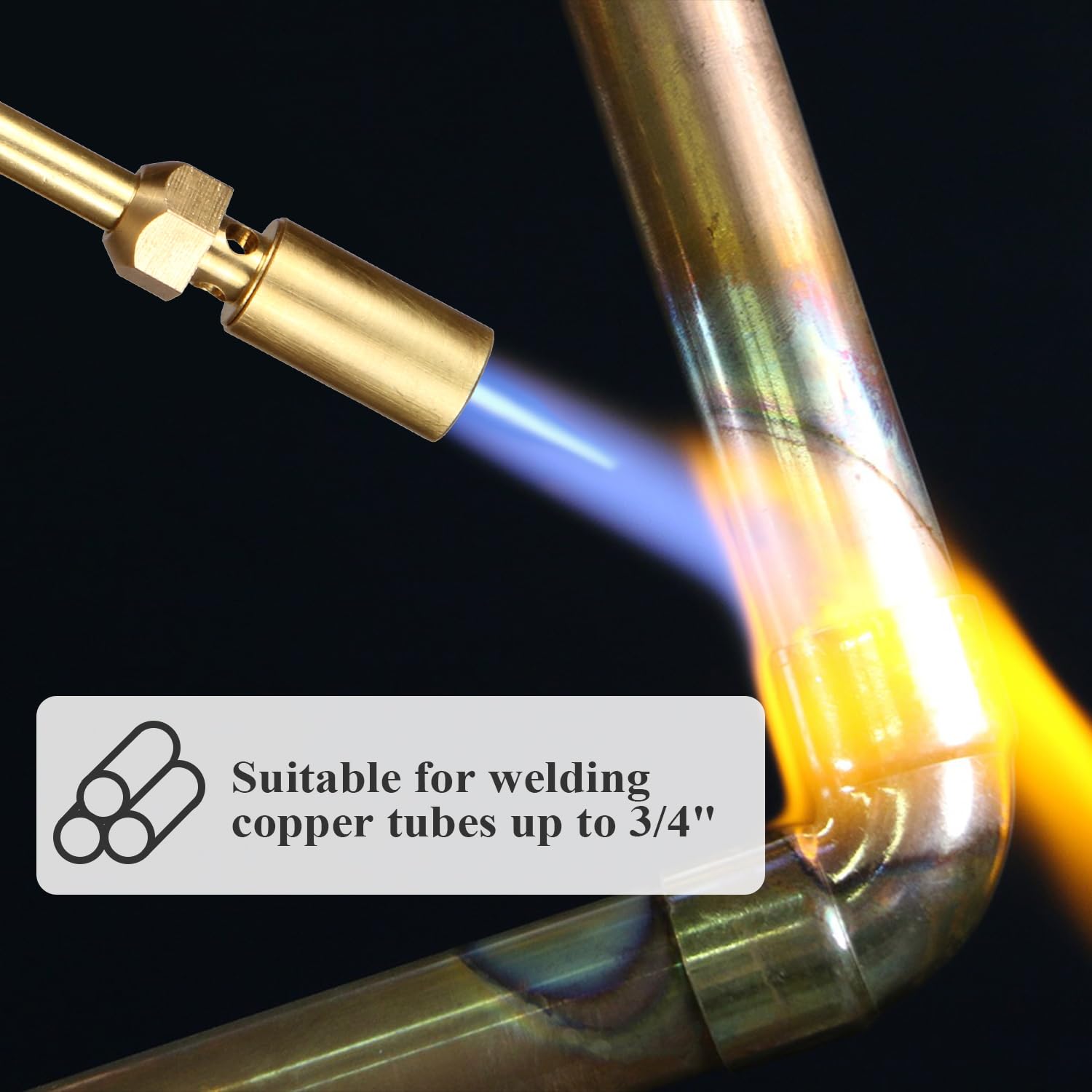 Propane Torch Head Brass Torch Nozzle Blow Torch, AX1-011CGA Torch — Amazon image 4