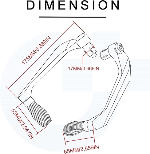 Miniatura 2 de Protector universal de palanca de motocicleta para manillar de motocicleta con logotipo de 78 pulgadas 0.866 in para Kawasaki H2R 2015-2016