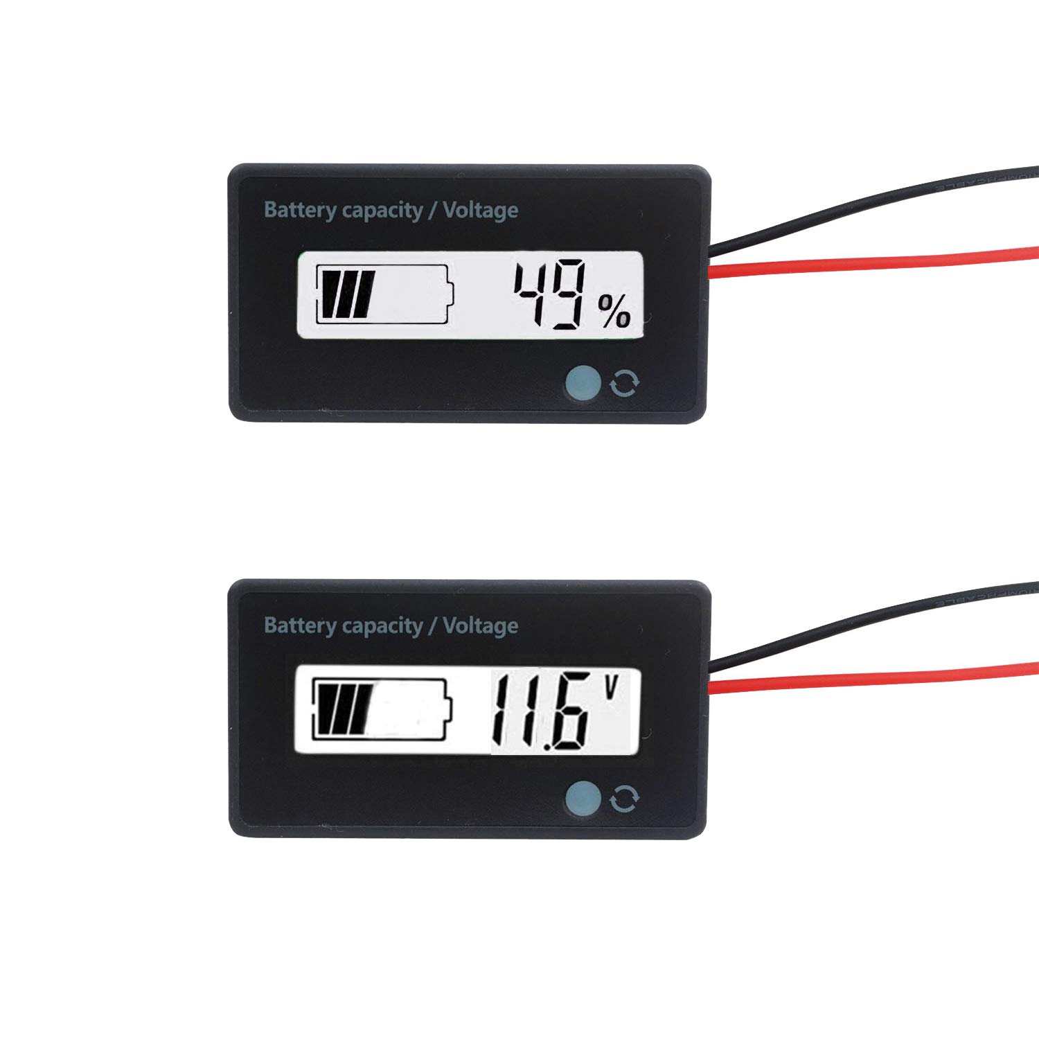 Buy 12V 24V 36V 48V Battery Meter, Battery Capacity Voltage Indicator