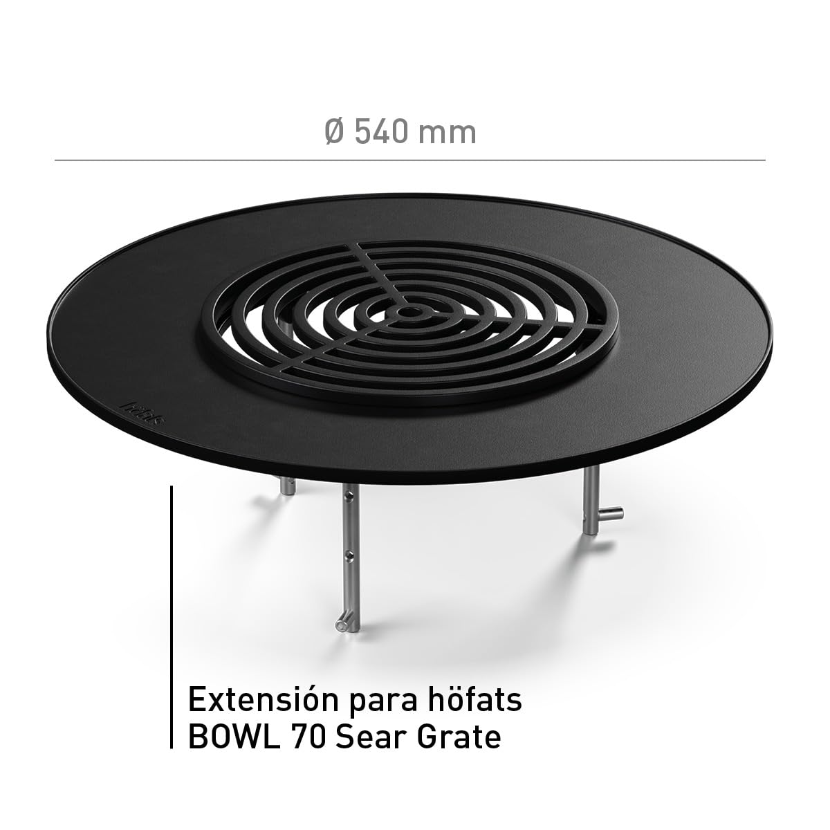 höfats - Anillo de calentamiento Bowl 70 - Ampliación del Bowl 70 Sear Grate - Mantener caliente o cocinar gracias a la óptima conservación del calor - Superficie de cocción adicional de altura