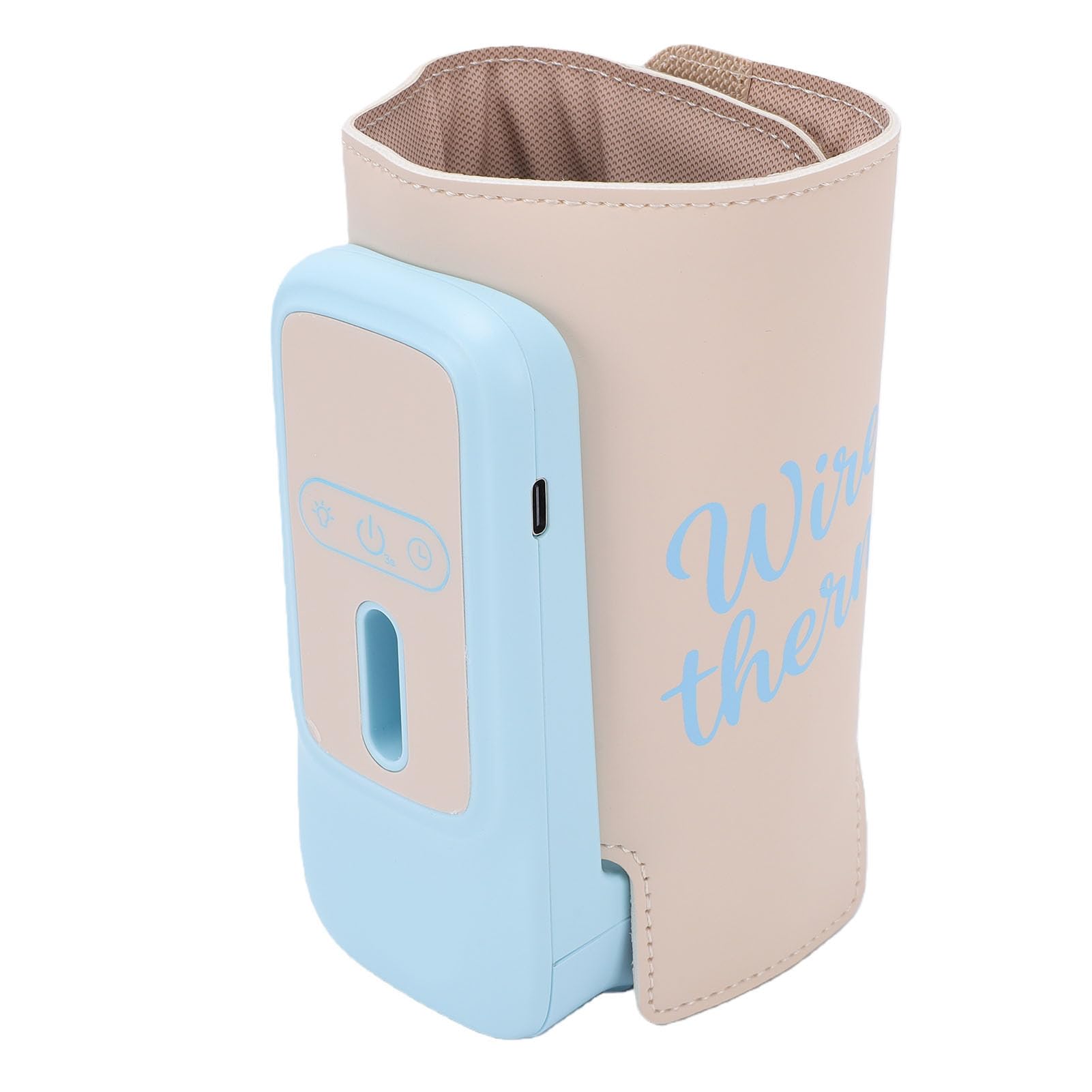 Jiawu Calentador de Biberón Portátil con Pantalla Digital, Batería Recargable de 8000mAh, Calentamiento Rápido Inalámbrico, para Uso en Hogar, Viajes Al Aire Libre