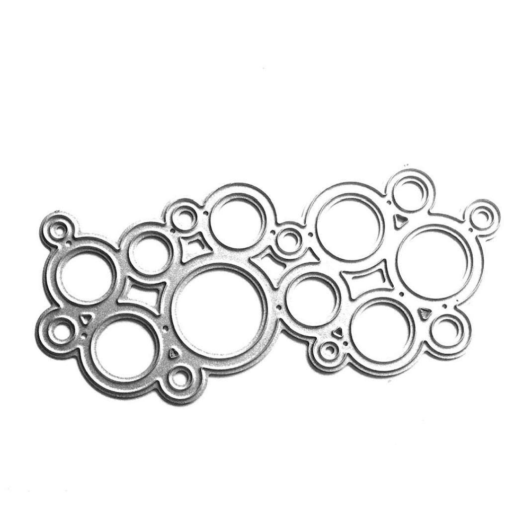 Amoyer Silver Metal Cutting Die Round Embossing Stencils Diy Album Embossing Craft Die Cut Tool