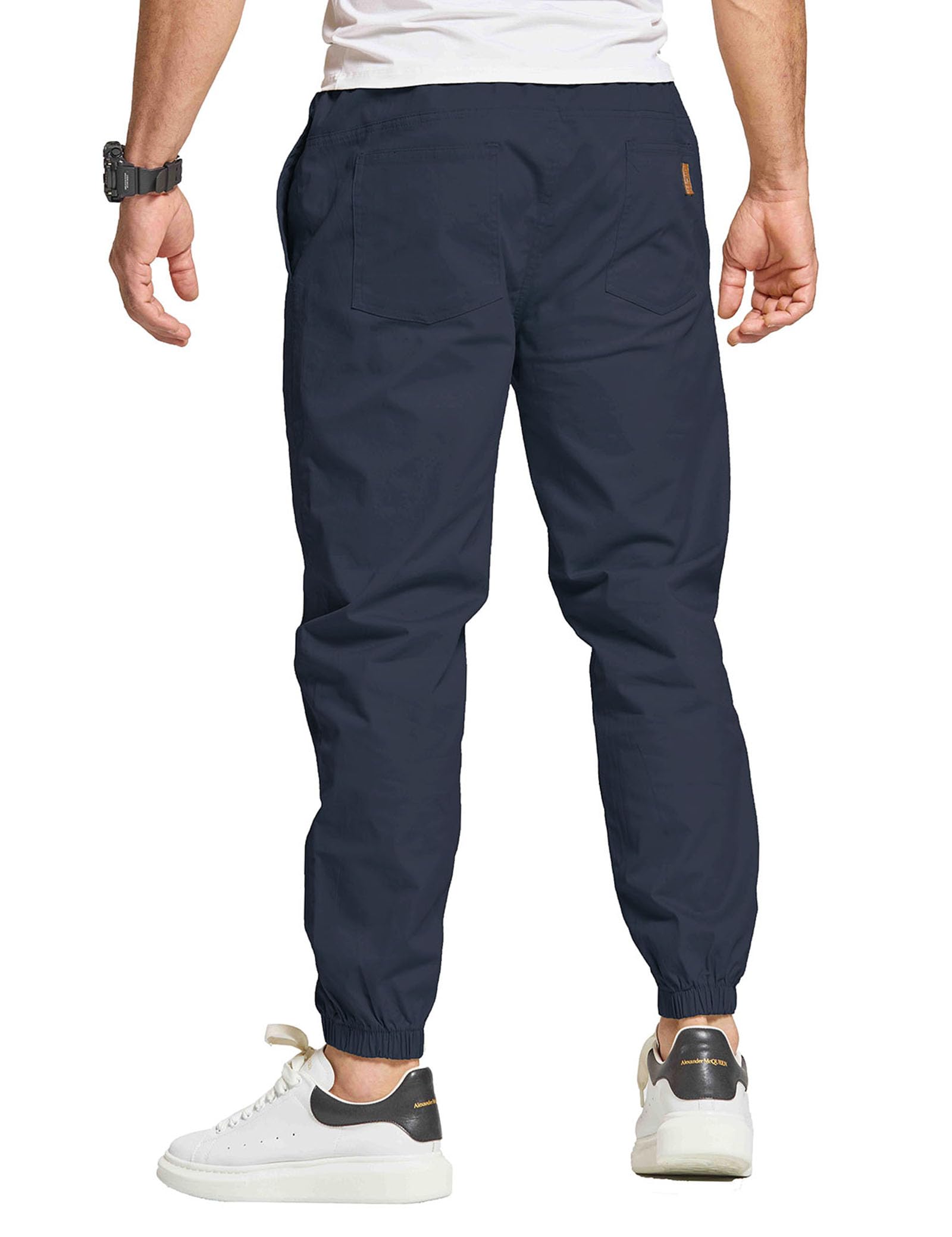 JustSun Pantaloni da Lavoro Uomo Cotone Cargo Casual Pantaloni Tuta Uomo Pantaloni Jogging Slim Fit con Tasche