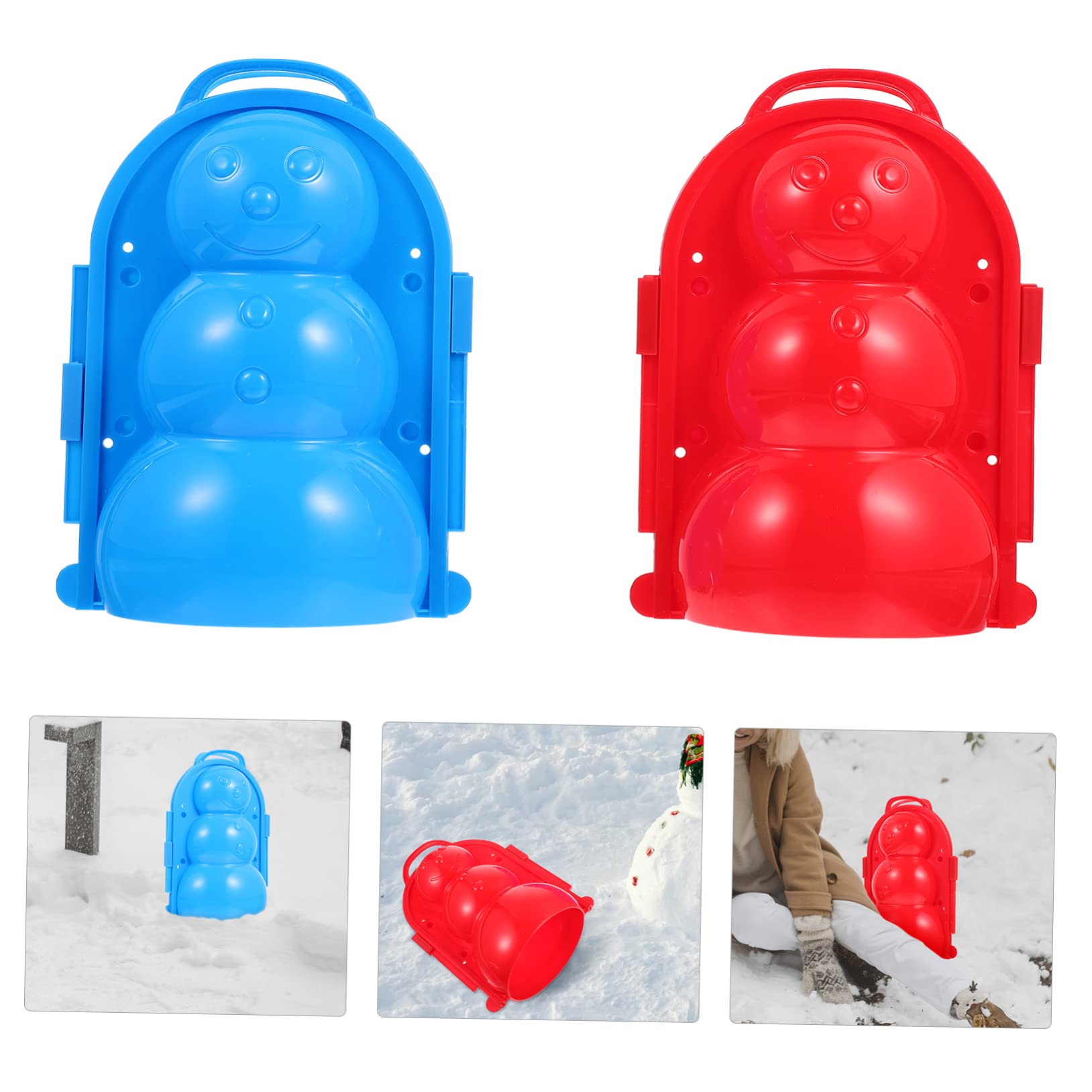 Gogogmee Snow Toys for Boys and Girls Snowman Makers Kit Snowman Mould Clamps for Boys and Girls Random Color
