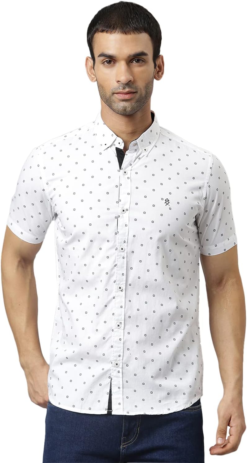 Thomas ScottButton Down All Over Printed Casual Cotton Shirt