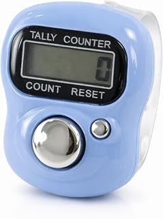 I RAJAL Digital Finger Counter Ring (Sky Blue, Pack of 1) | Mini Electronic Tally Clicker for Mantra Jaap, Meditation, Pra... Price In India