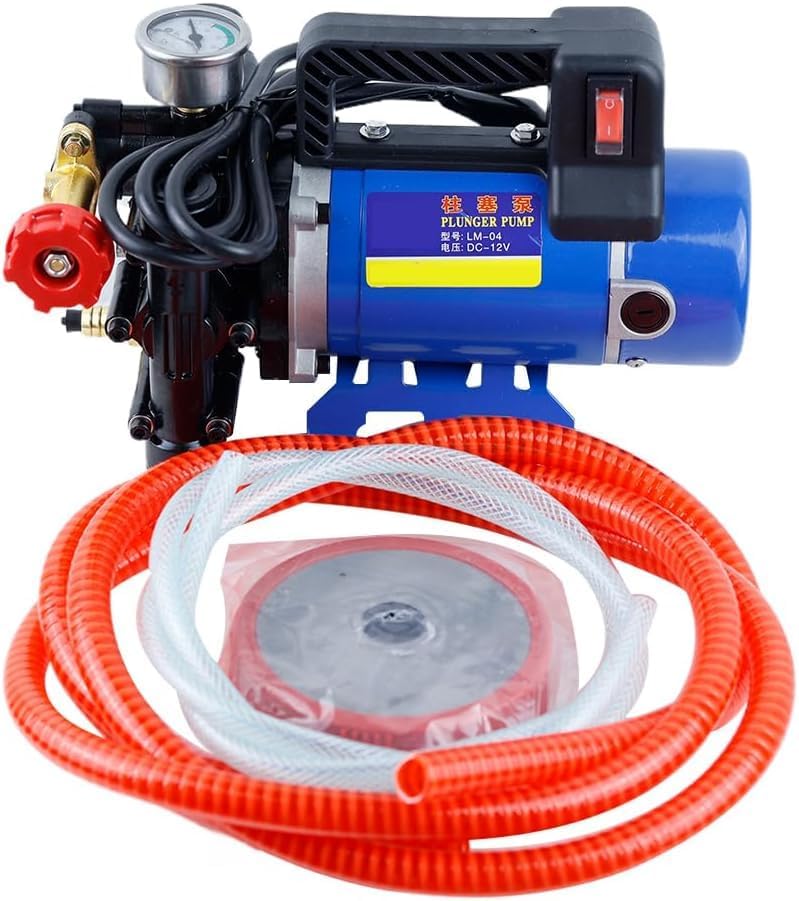 Electric Double Cylinders Piston Pump, 12V High Pressure Double Cylinder Piston Pump, Pressure Garden Spraying Watering Tools for Car Washer Agricultural Irrigation Device