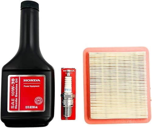 Lawn Mower Tune Up Kit for GCV160, GCV170, GCV190LA, GCV200, GC190 & GC160 Engine - Kit Includes 17211-Z8B-901 Air Filter, 98079-55846 Spark Plug and 08213-10W30 12oz Bottle of 10W-30 Motor Oil