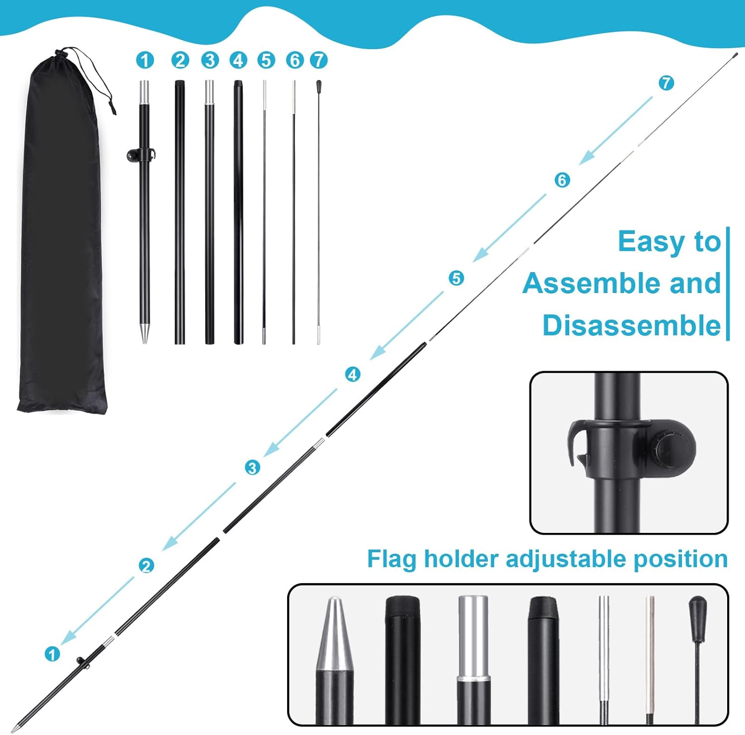 Buryeah 2 Sets Snow Cones Open Feather Flag for Business Advertising 8 ft Feather Flag Sign with Flagpole Ground Stake Portable Bag Snow Cones Banner with Rope for Outside Garden Park Party (Blue)
