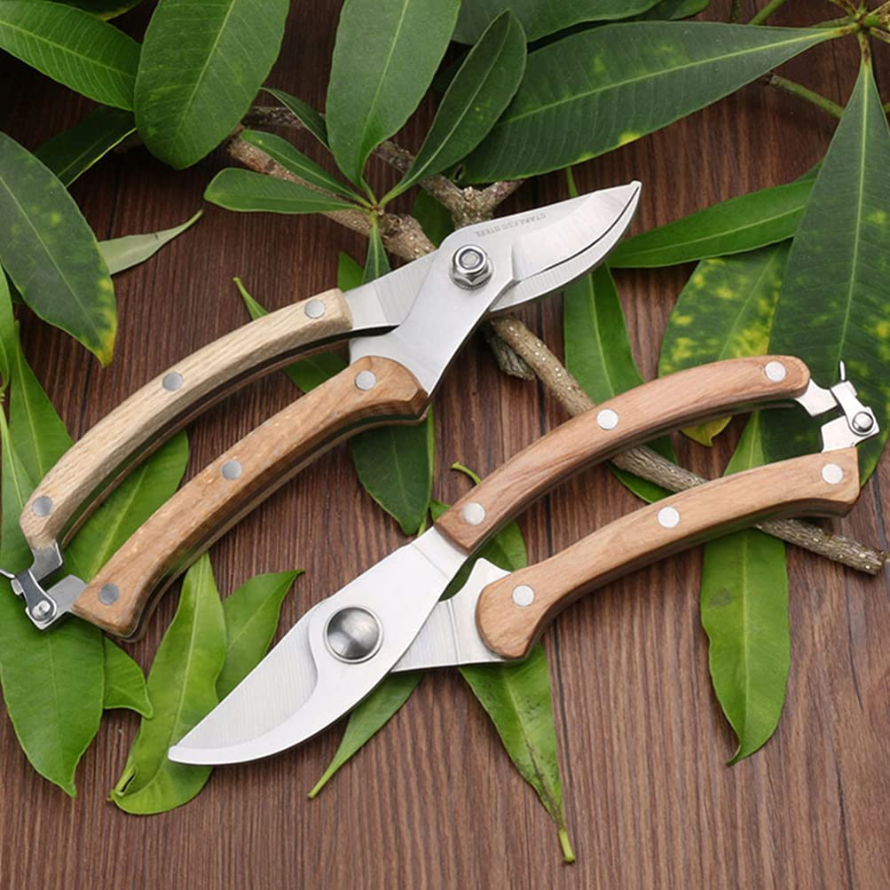 Cabilock 1pezzi Forbice Da Potatura in Acciaio Inox Robusta Per Alberi Fruttiferi Forbici Da Giardino Fibbia Di Sicurezza Attrezzi Per Potatura Rami Fiori Arbusti