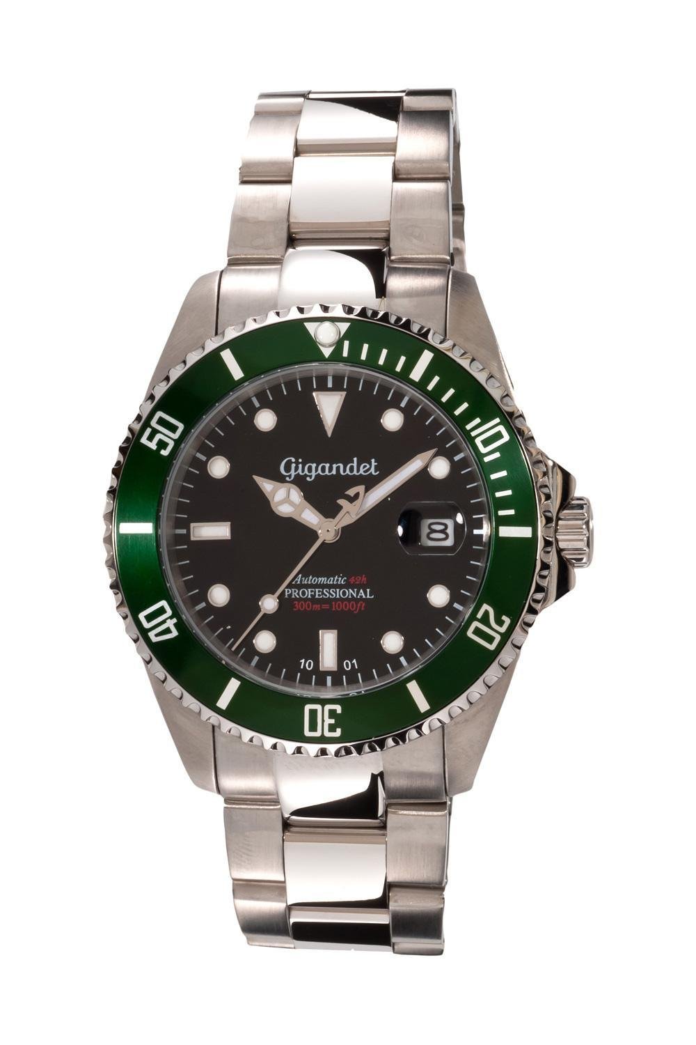 Orologio Subacqueo Automatico Gigandet Sea Ground G2-002 – Cassa In Acciaio Inox, Quadrante Nero, Datario, Movimento Seiko NH35, Impermeabile 300m (30 ATM), Corona E Fondello A Vite