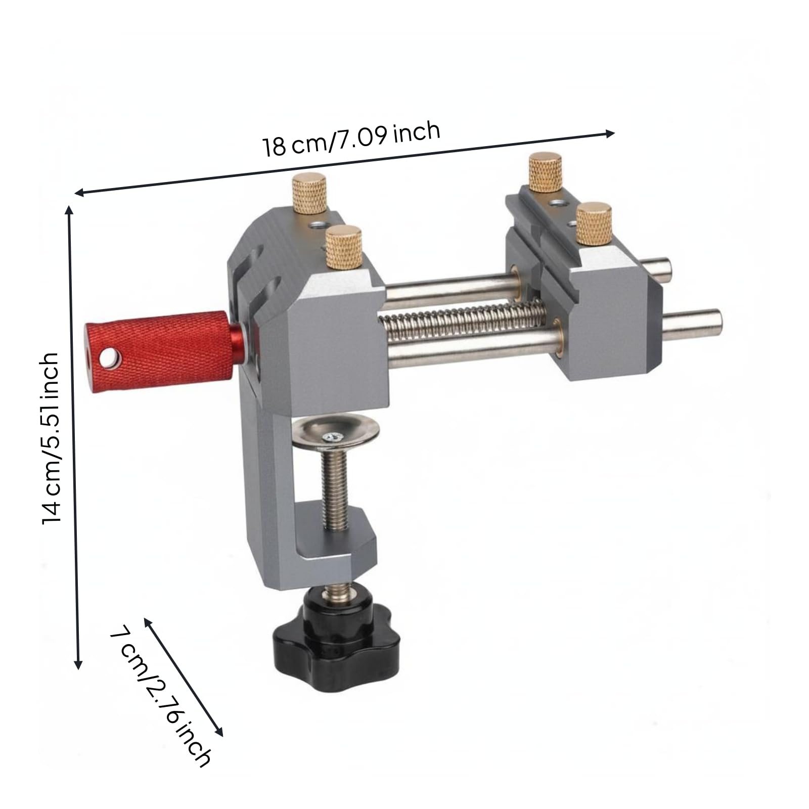kowaku Tornillo de Banco de Aleación de Aluminio Tornillo Banco Mordaza de Precisión Mini Ajustable con Control Mejorado y Resultados Limpios Adecuada para Corte Lijado Modelismo en Casa, Gris