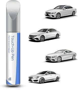 650/9650 Calcite/Cirrus White Touch Up Paint Compatible with Mercedes-Benz Exact MatchChips and Nicks Touch Up