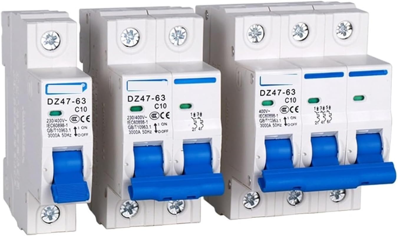 【セール】VSPPJYFG サーキットブレーカー Din レールマウント 破断容量 DZ47 1-4 ポール 3A/6A/10A/16A/20