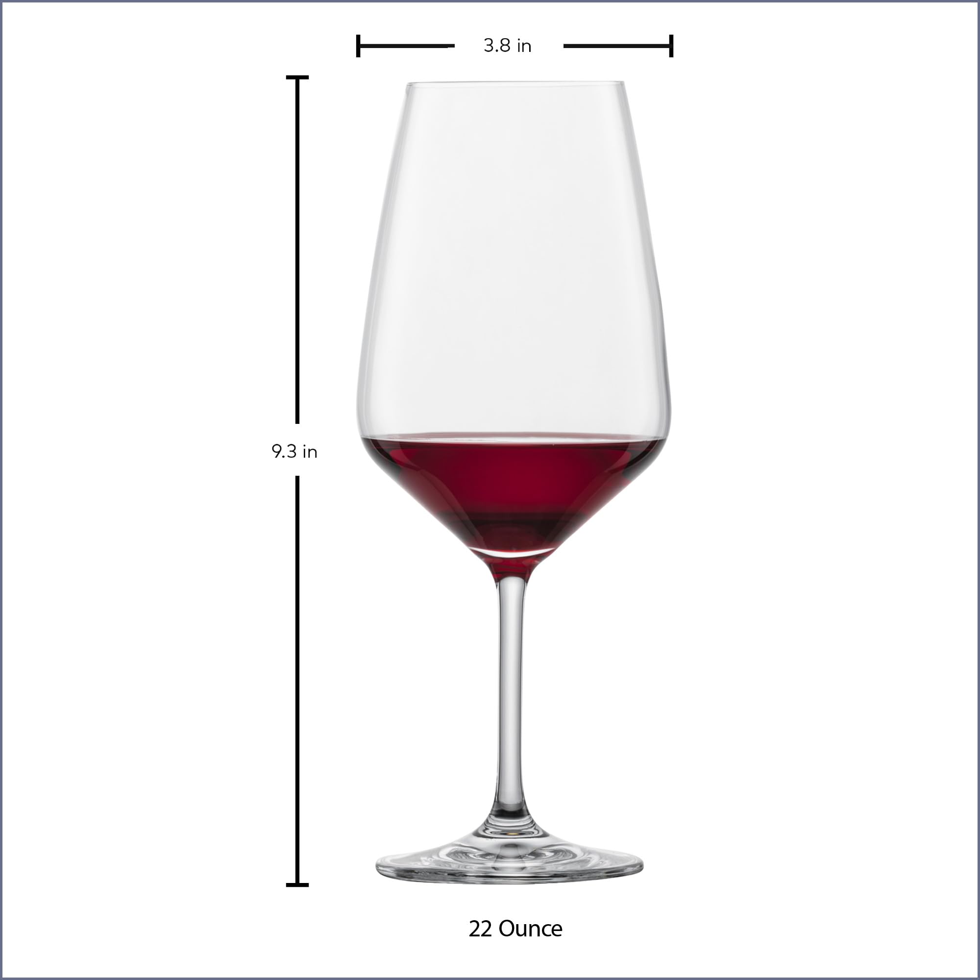Schott Zwiesel Tulip - Juego de 4 copas de vino tinto burdeos para vino tinto, aptas para lavavajillas, fabricadas en Alemania (22 onzas)