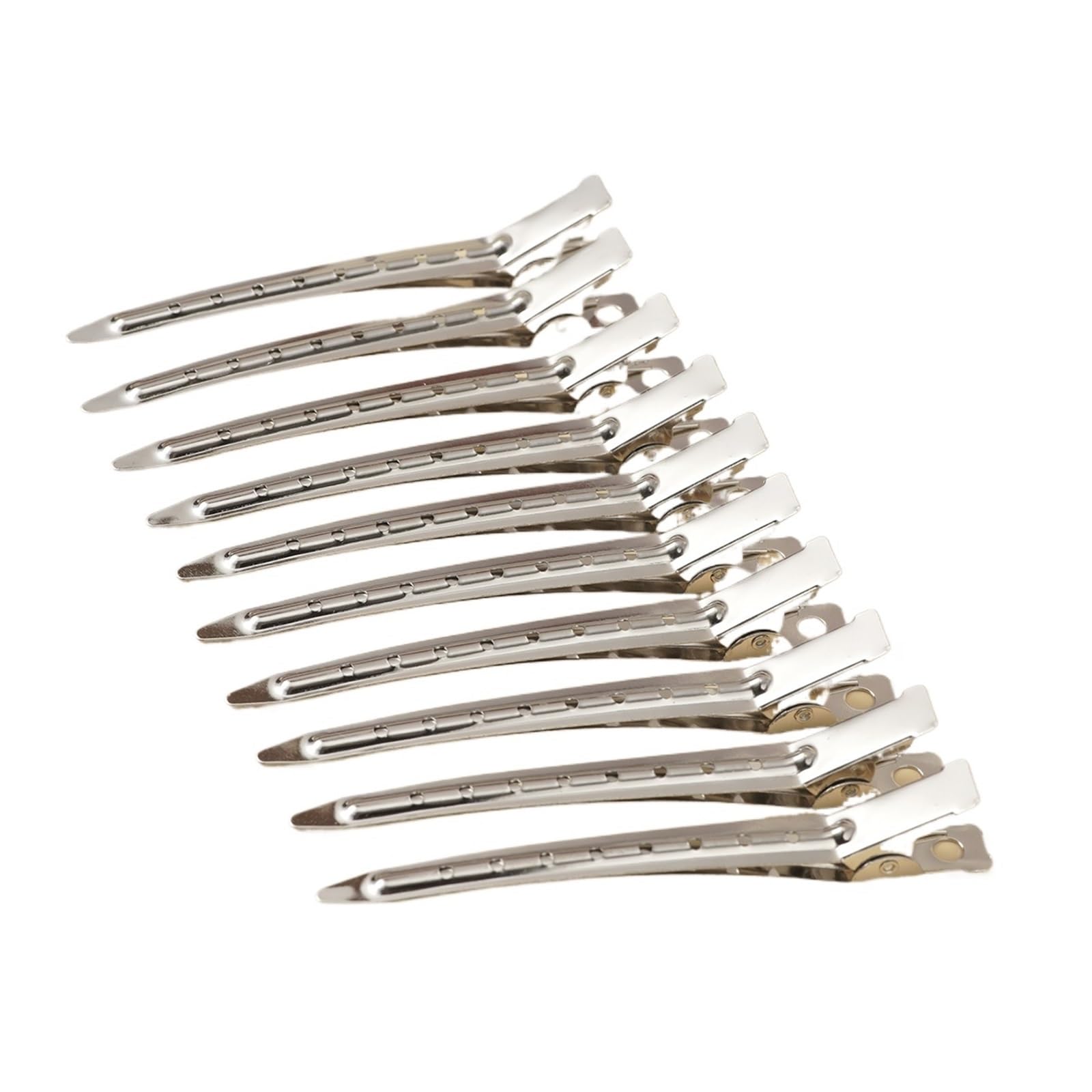 Metal Clip Curly Hairpin Hairstyle Hair Styling Clips Clamps Haircut Hairclip Tools Fluffy Root Barrette(I 10PCS silver)