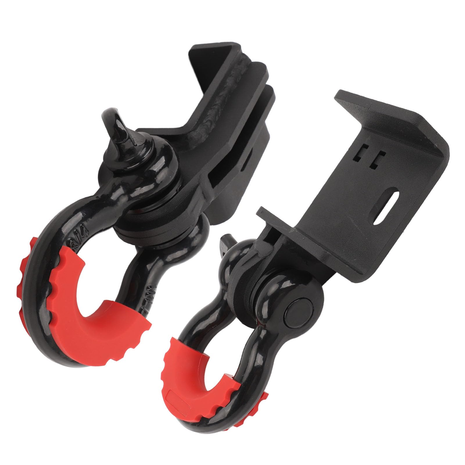 Kit de Montaje de Grillete de Gancho de Remolque Delantero, Soporte de Acero Resistente con Gancho de Anillo en D de 3/4 Pulgadas, Resistencia a la Rotura de 57000 Libras, para