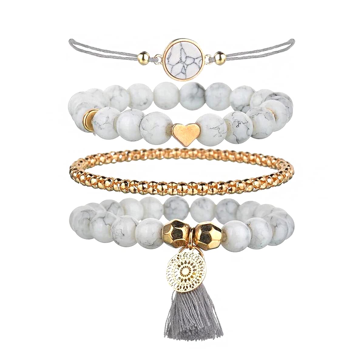 Yellow Chimes Bracelet For Women Multilayer Charm Beaded Cuff Bracelet for women and Girls (B0BDRCHFC9) Amazon Price History, Amazon Price Tracker