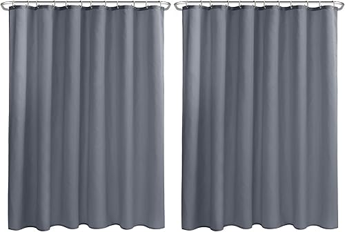 Miniatura 36 de Nasitos Paquete de 2 forros de cortina de ducha, 36 pulgadas de ancho x 72 pulgadas de alto, de tela lavable y resistente al agua, para cabinas