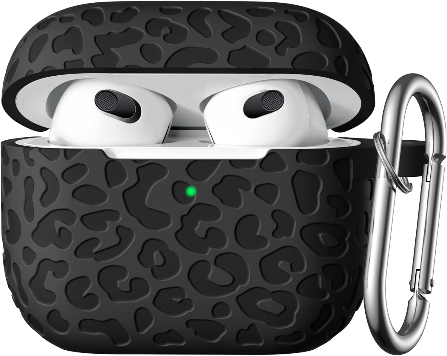 Leopard Engraved AirPods 3rd Gen Case with Keychain