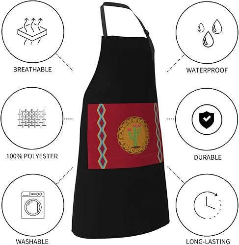 Miniatura 7 de Adjustable Panteera Wayuu Apron For Men Women Waterproof With Pockets Bib Kitchen Cooking Chef Restaurant Aprons
