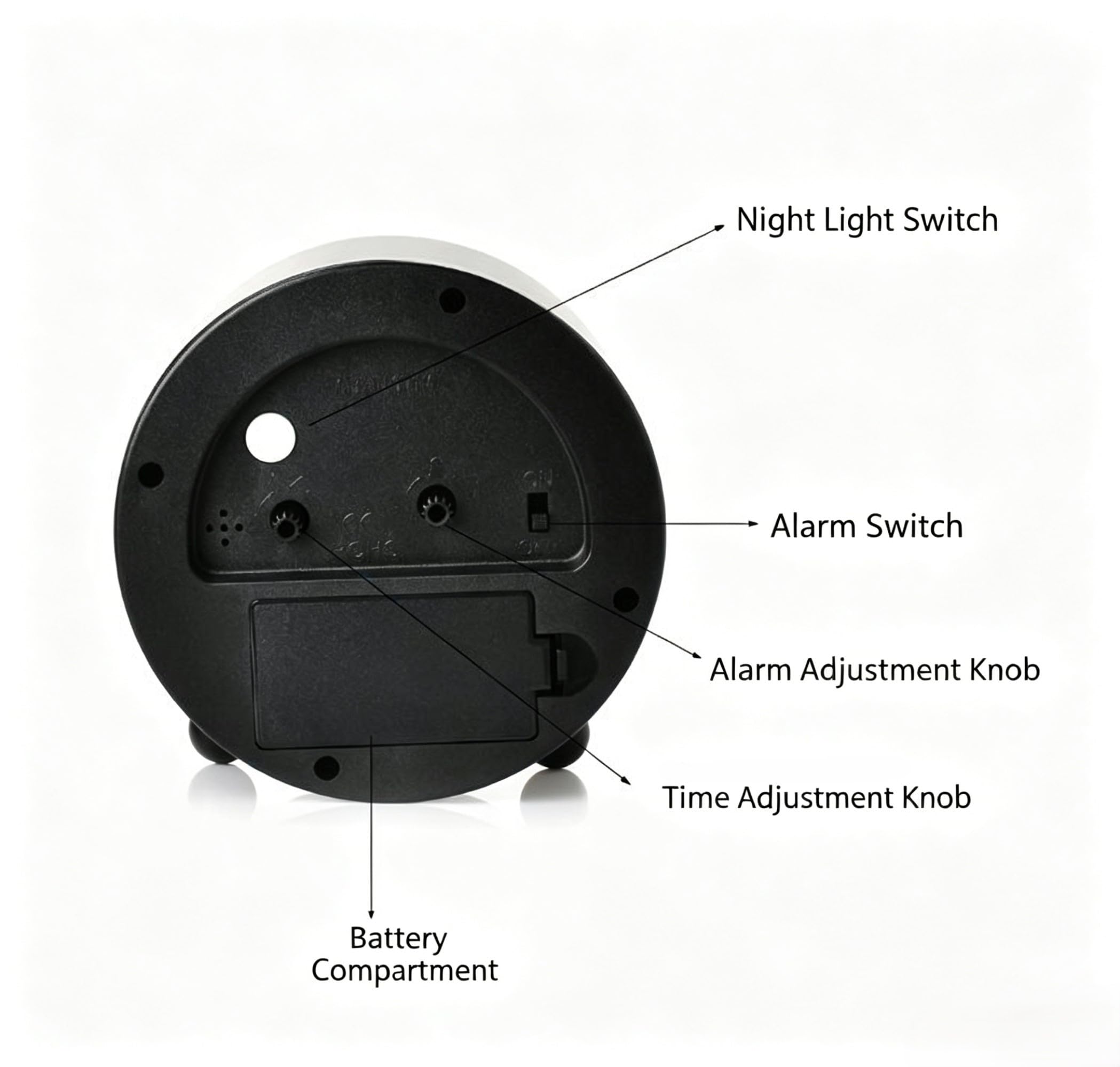 Sveglia Analogica Silenziosa Senza Ticchettio,Sveglia Semplice Ed Elegante per Comodino, Ideale per Camera da Letto, Casa, Ufficio E Uso Interno. Red