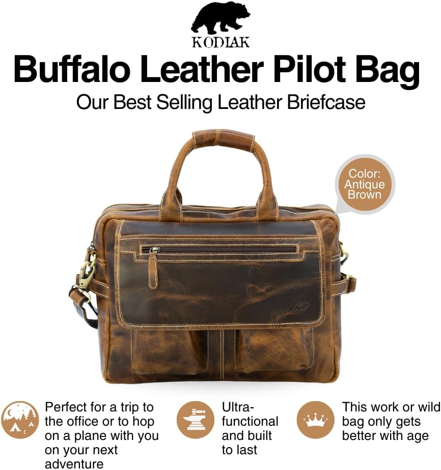 Buffalo Leather Pilot Bag - Image 2