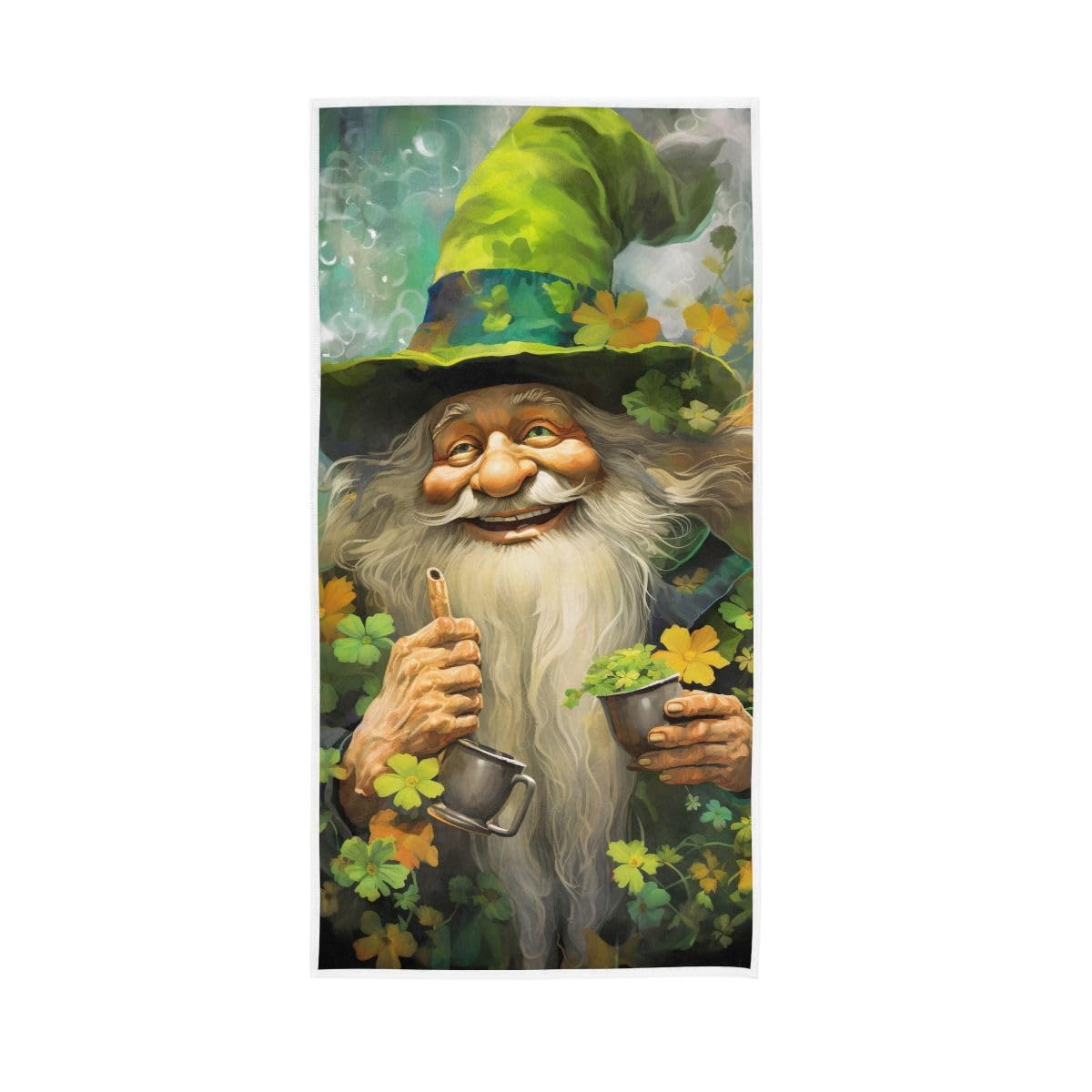HUYGD St. Patrick's Day Theme Hand Towels Soft Washcloths Spa Towels 15 x 30 Inch