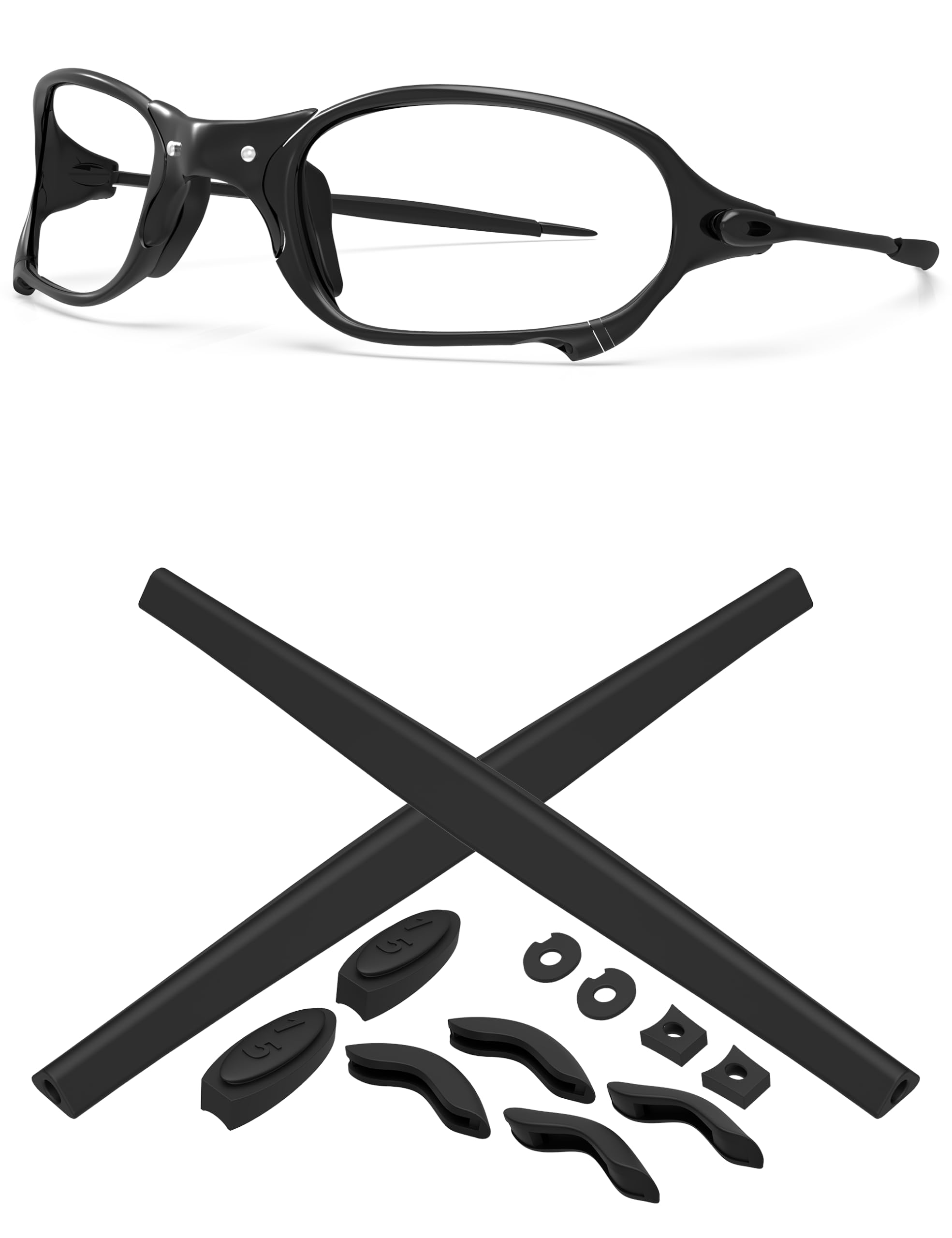 Eye Opening Stuff Replacement Earsocks &amp; Nosepiece Rubber Kits Compatible with Oakley Juliet Sunglasses