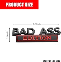 Vista 1 de GKCT1502BLRE-1 etiqueta de modificación de automóvil, calcomanía de guardabarros 3D, calcomanía para parachoques de auto Bad Ass, apto para SUV