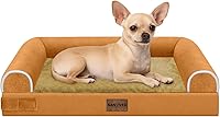 Vista 20 de Cama grande para perros ortopédica lavable: camas con almohada XL para perros grandes, sofá de espuma viscoelástica, impermeable, funda extraíble